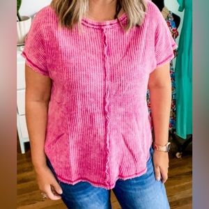 Short Sleeve Waffle Tunic